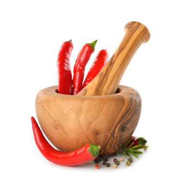 ahşap harç içinde Chili