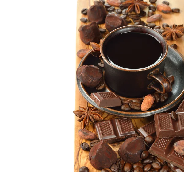 Coffee, chocolate and spices — Stock Photo, Image