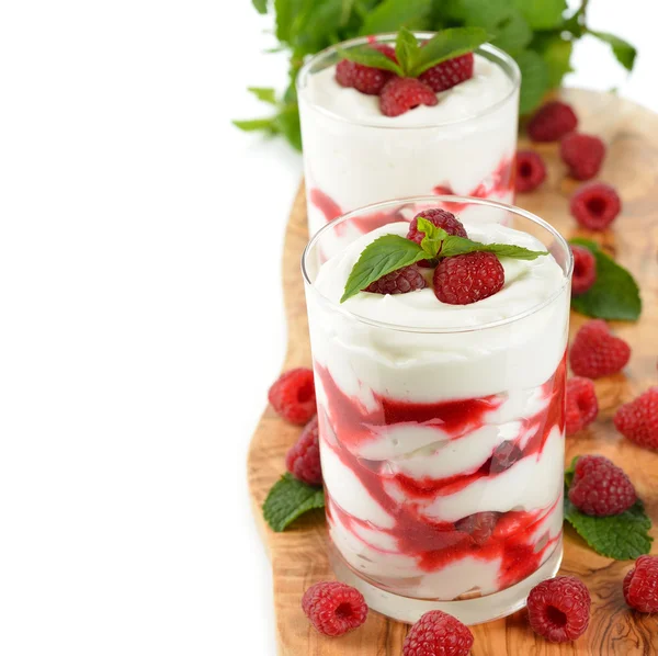 Raspberry dessert — Stock Photo, Image