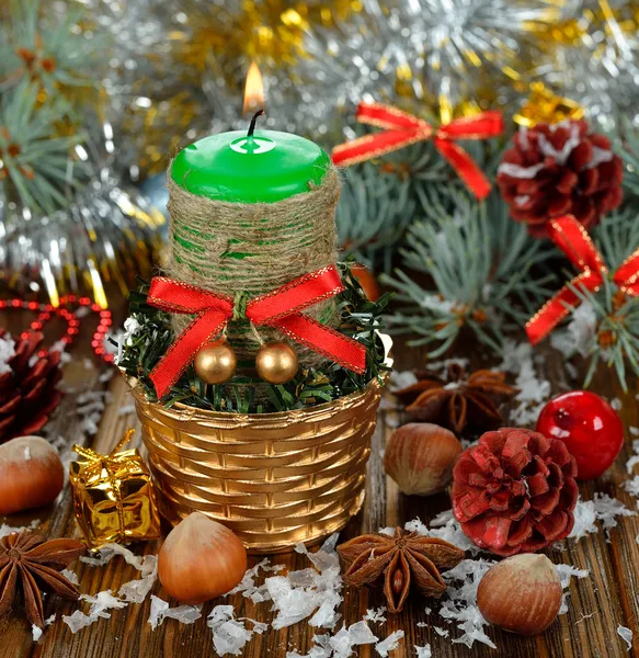 Christmas candle — Stock Photo, Image