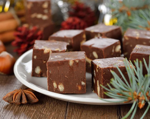 Fudge de chocolate — Fotografia de Stock