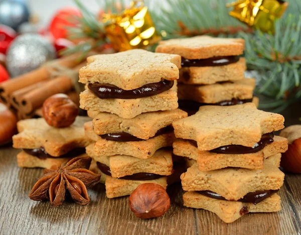 Julkakor med choklad — Stockfoto