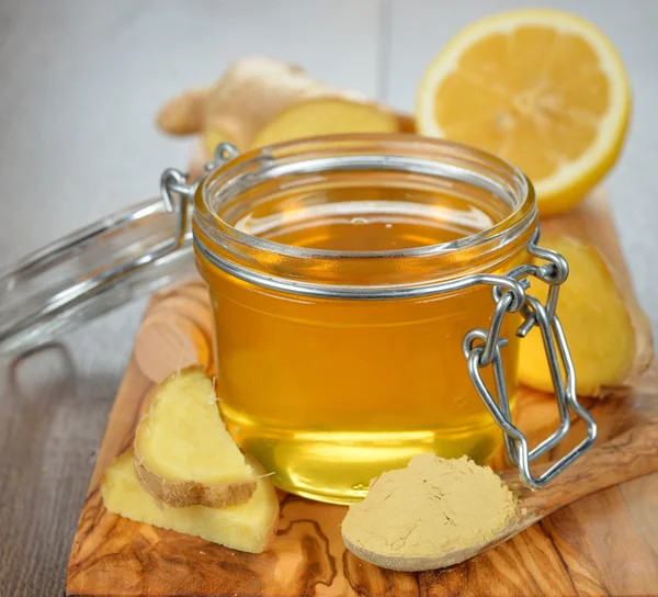 Honey and ginger — Stock Photo, Image