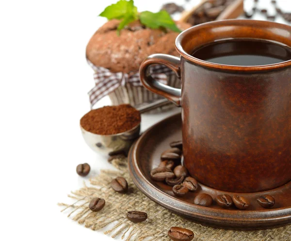 Café en taza marrón — Foto de Stock