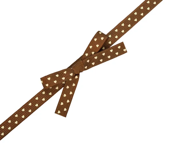 Ruban brun avec noeud — Photo