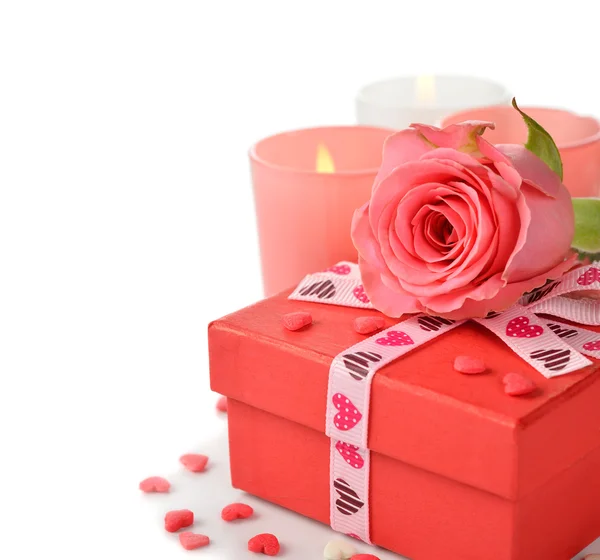 Caixa vermelha e rosa — Fotografia de Stock