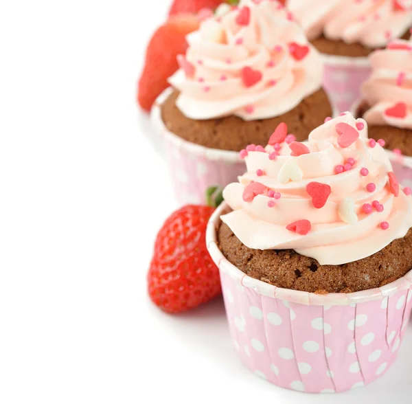 Rosa muffins — Stockfoto