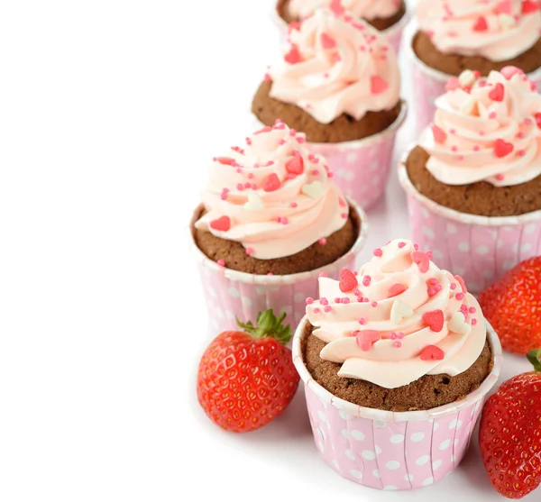 Rosa Cupcakes — Stockfoto