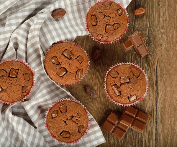 Muffins de chocolate — Fotografia de Stock