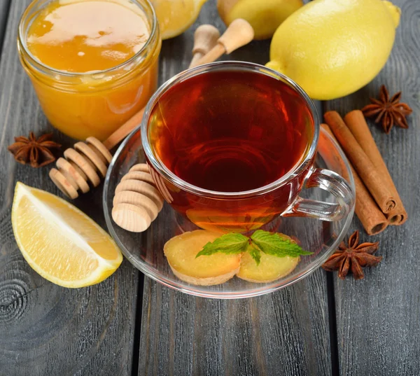 Tea with ginger — Stock Photo, Image