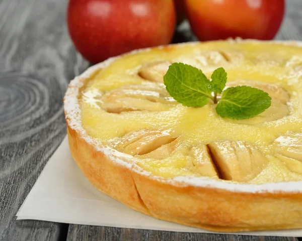 Alsatian apple pie — Stock Photo, Image