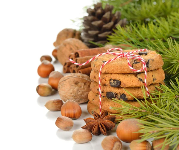 Cookies and nuts — Stock Photo, Image