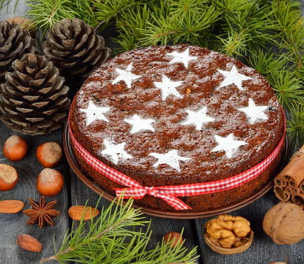 Torta di frutta di Natale — Foto Stock