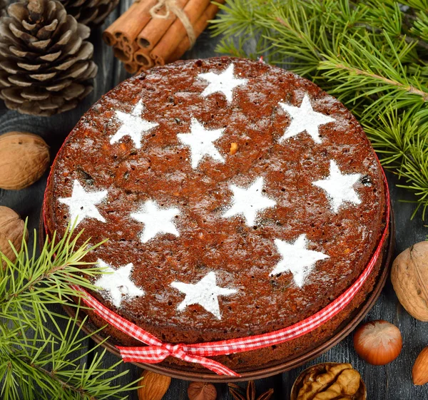 Torta di frutta di Natale — Foto Stock