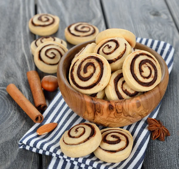 Galletas con chocolate —  Fotos de Stock