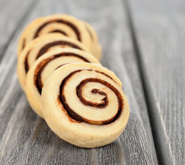 Biscuits with chocolate — Stock Photo, Image