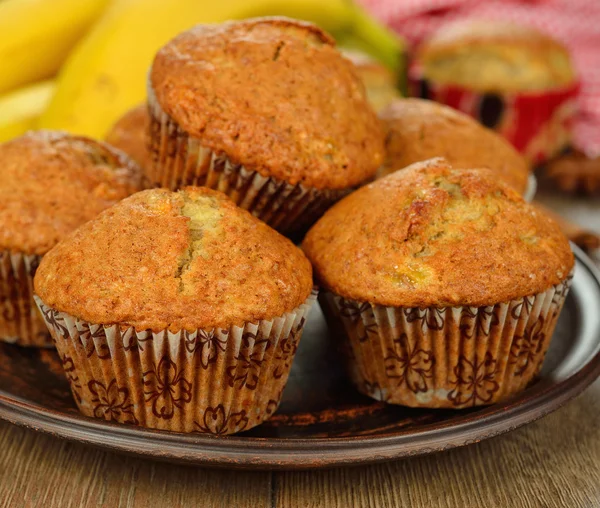 Banaan muffins — Stockfoto