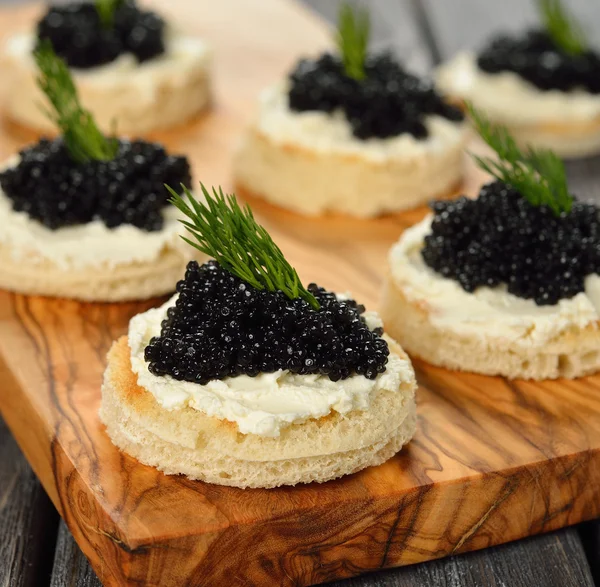 Appetizer with caviar — Stock Photo, Image