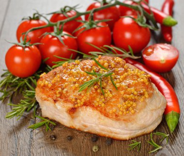 dijon hardalı ile kızarmış et