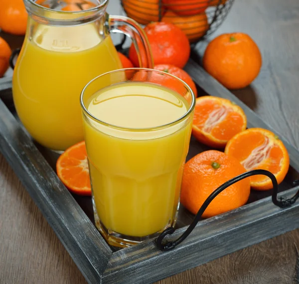 Fresh tangerine juice — Stock Photo, Image