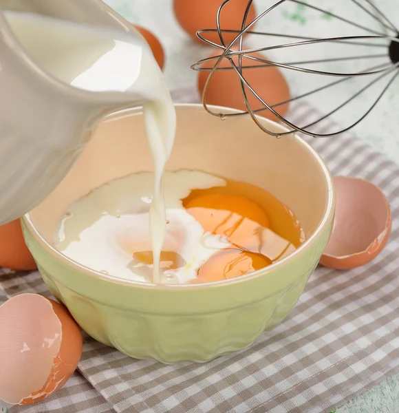 Ingredienti per la cottura delle omelette — Foto Stock
