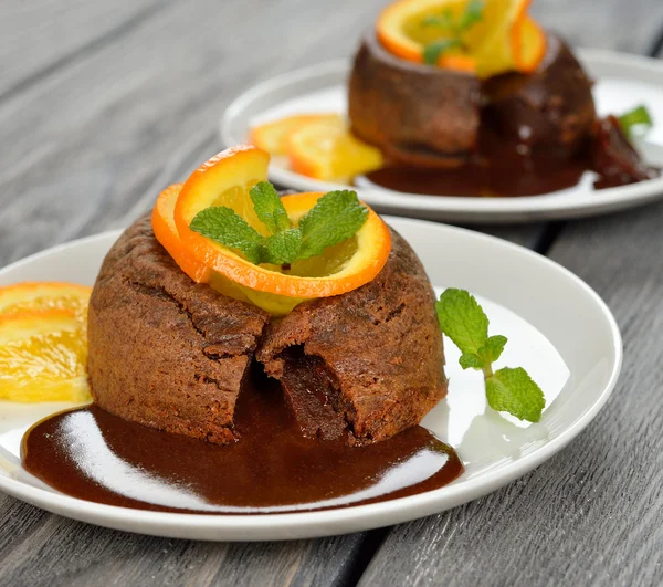 Chocolade fondant — Stockfoto