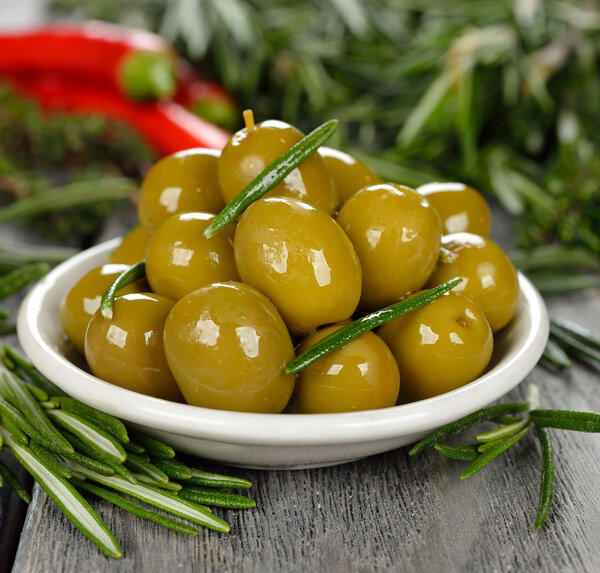 Olives with rosemary