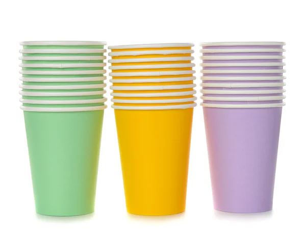 Colorful paper cups — Stock Photo, Image