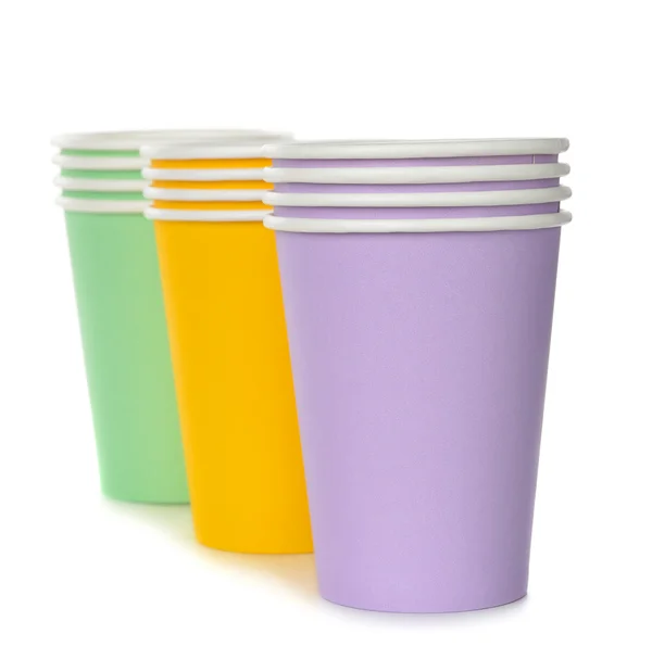 Colorful paper cups — Stock Photo, Image