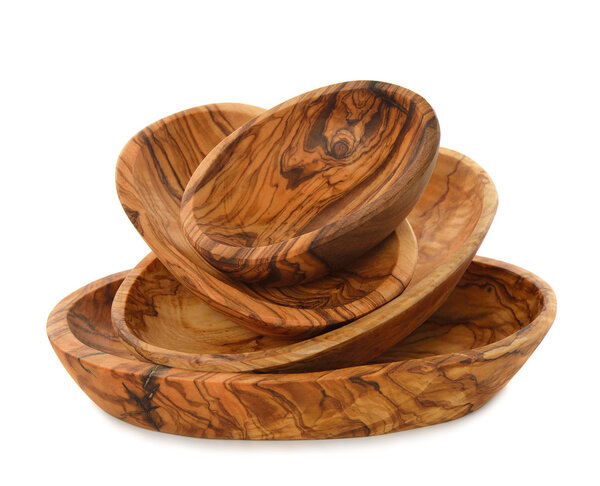 A set of wooden bowls
