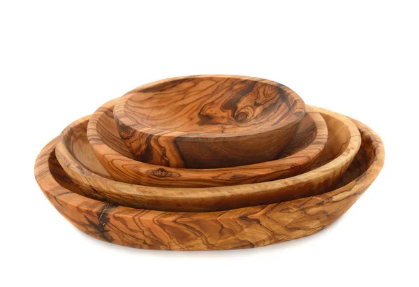나무 그릇 세트 — 스톡 사진