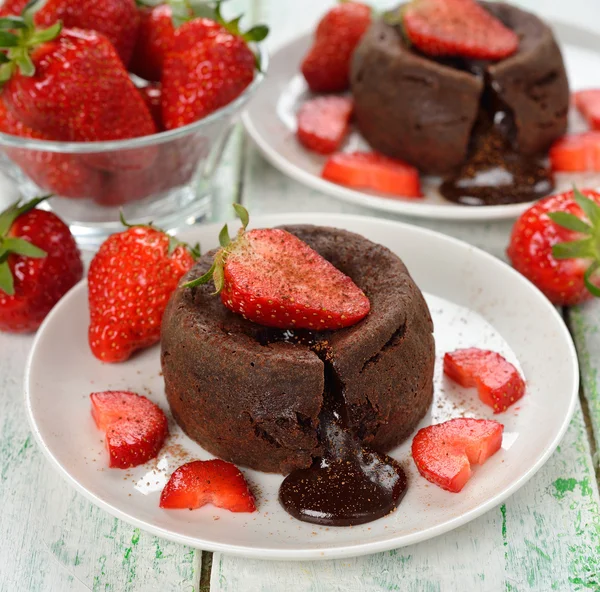 Chocolate fondant — Stock Photo, Image