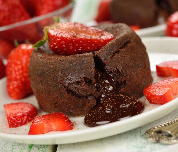 Chocolate fondant — Stock Photo, Image