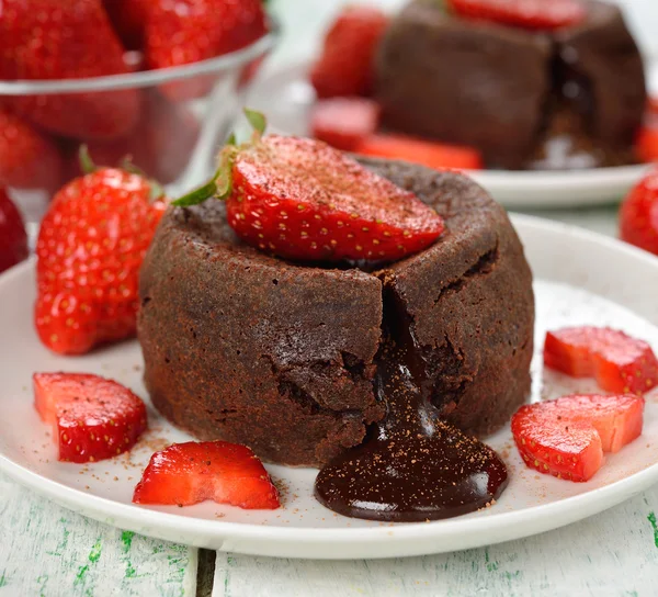 Chocolate fondant — Stock Photo, Image