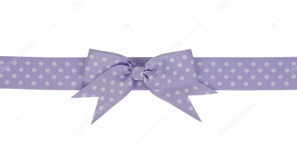 purple ribbon with bow