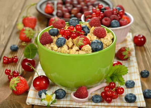 Muesli with berries — Stock Photo, Image