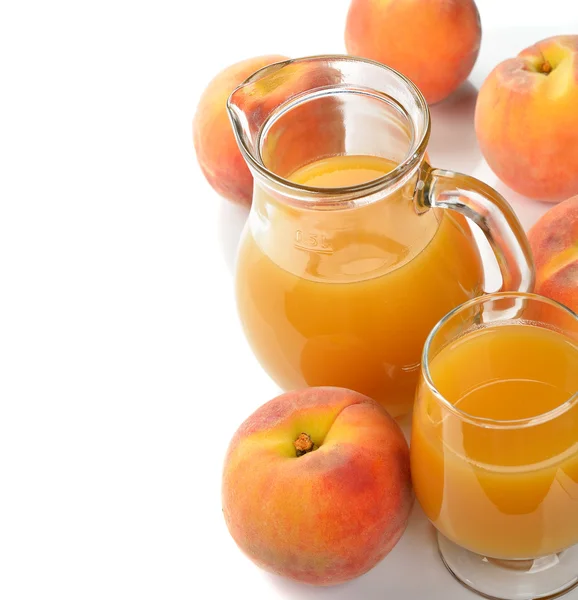 Fresh peach juice — Stock Photo, Image