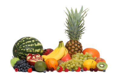 Meyve ve çilek (izole ürün yelpazesine)