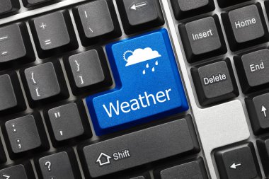 Kavramsal klavye - hava (mavi tuş)