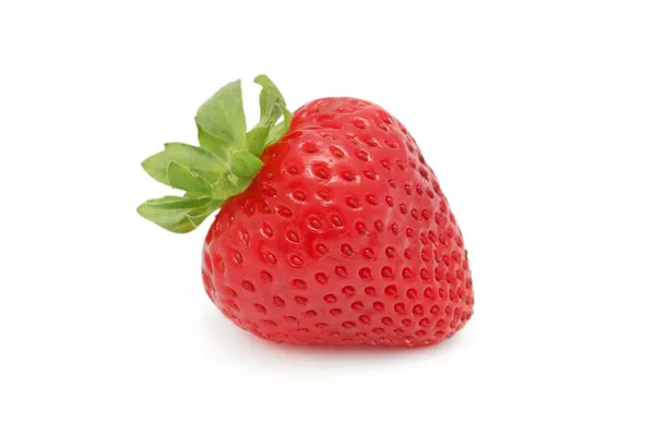 One strawberry (isolated) — Stok fotoğraf