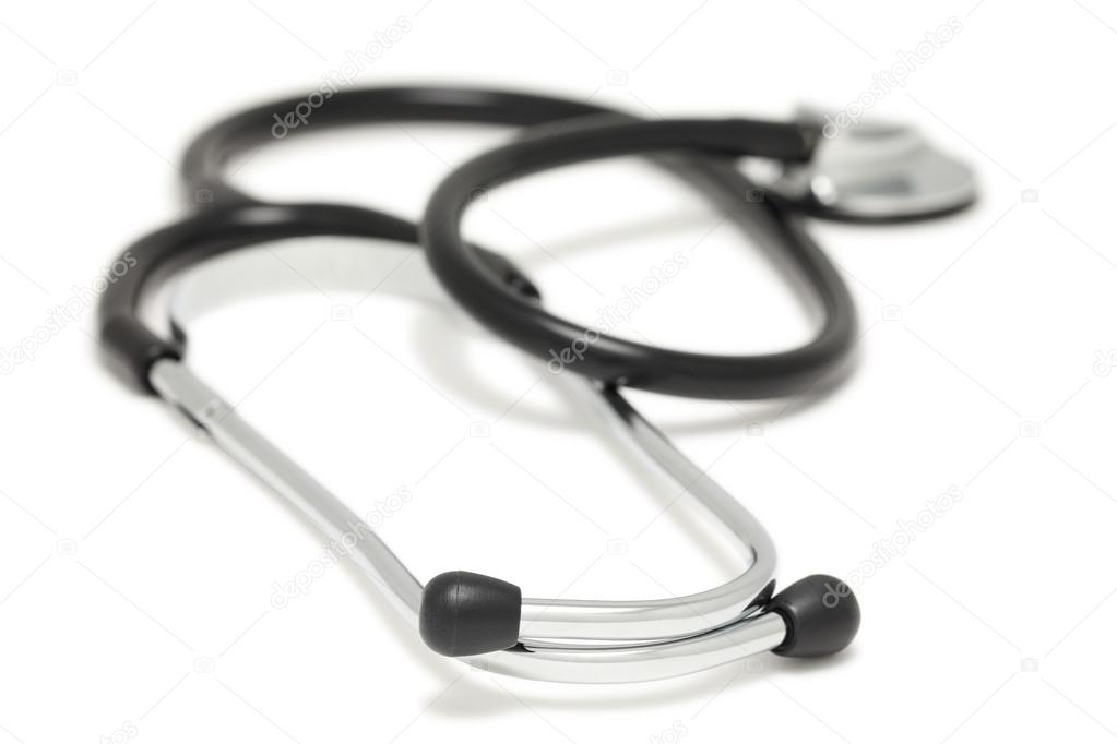 Ordinary medical stethoscope (isolated)