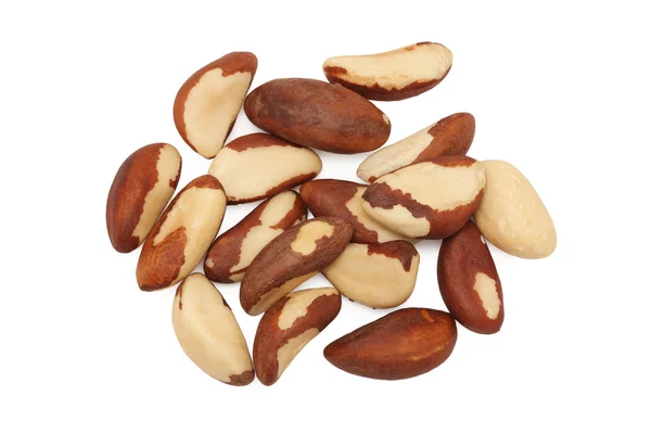 Brazil nuts on white background — Stock Photo, Image