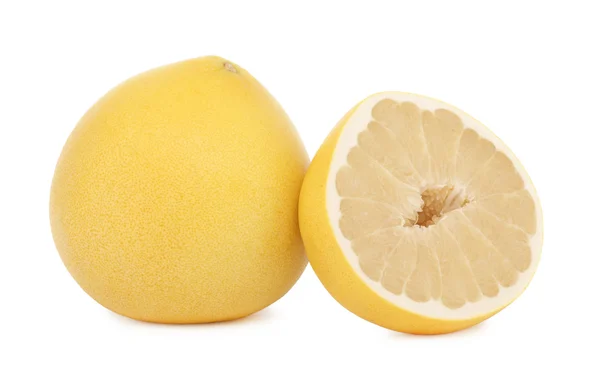 One and a half pomelo (isolated) — Stock Photo, Image
