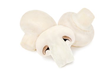 Üç olgun mantar (izole)