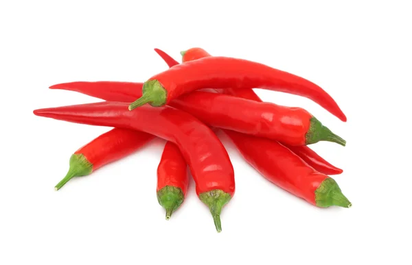 Montón de chiles rojos (aislados) ) — Foto de Stock