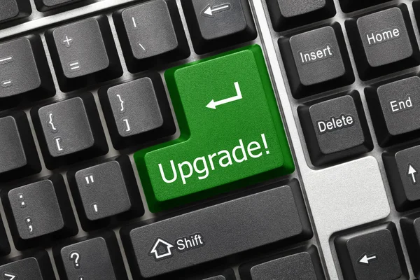 Konceptuální klávesnice - Upgrade (zelená klíč) — Stock fotografie