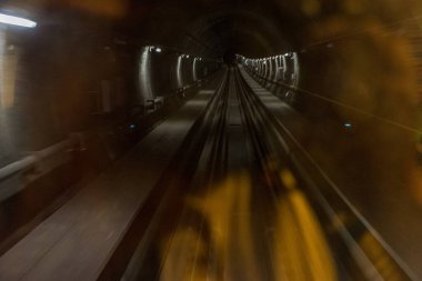 Antwerp, Belçika, Avrupa, tren tüneli.