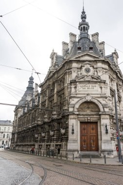 Antwerp, Belçika - 18 Şubat 2016: Belçika 'nın Antwerp kentinde bulunan Belçika Ulusal Bankası