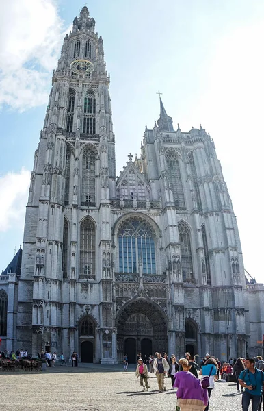 Antwerp Belgium Sep 2016 Decorated Cathedral Our Lady Antwerp Belgium — стокове фото