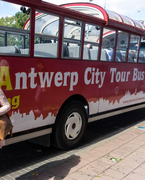 Αμβέρσα Βέλγιο Σεπτεμβρίου 2016 Τουριστικό Λεωφορείο Της Πόλης Της Αμβέρσας — Φωτογραφία Αρχείου